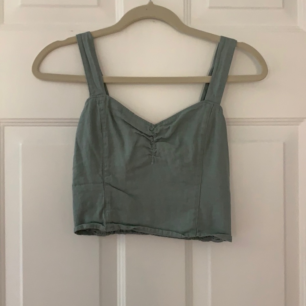 Ambercrombie & Fitch Sage Green Crop Top